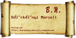 Bárkányi Marcell névjegykártya